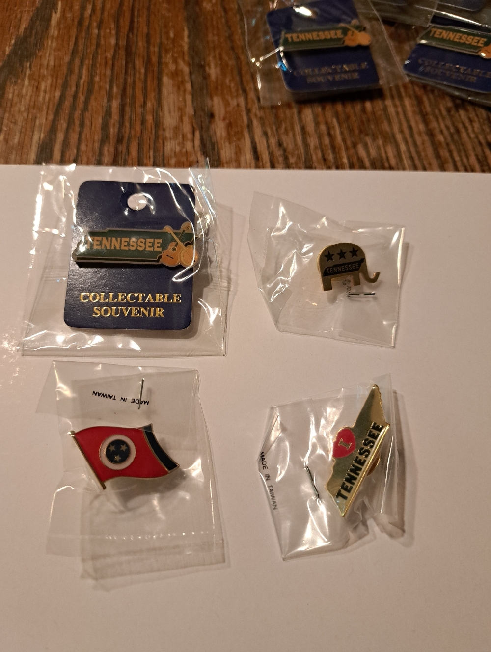 New Tennessee State Pin Lot Enamel Hat Lapel Pins Souvenir Set 4pc